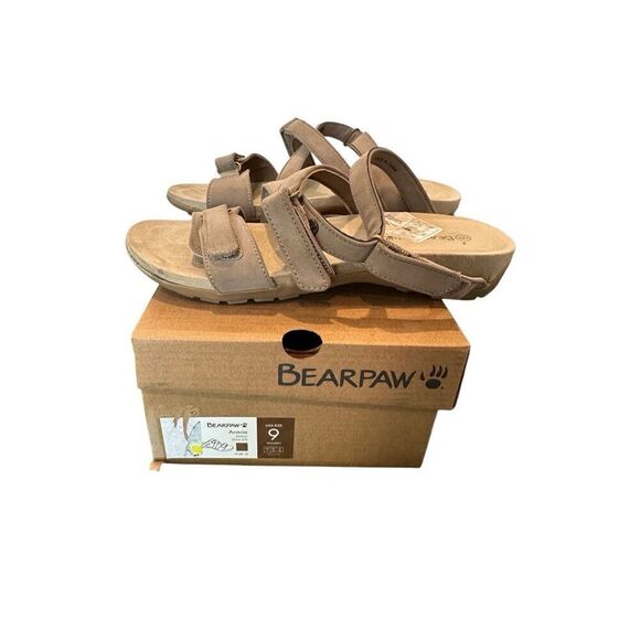 NIB Bear Paw Acacia Strappy Sandals Stone Size 9 - Picture 4 of 8
